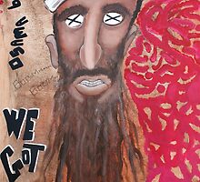 Osama bin laden Portrait by Laura Barbosa
