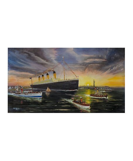 L'arrivée du Titanic à New York Work.166463.15.flat,550x550,075,f.rms-titanic-entering-new-york-harbor-1912