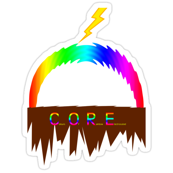 colours of rainbow. Sticker: C O R E (Colours Of