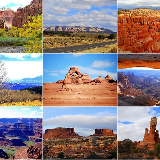 Pics Of Utah. Collage of Utah Landscape
