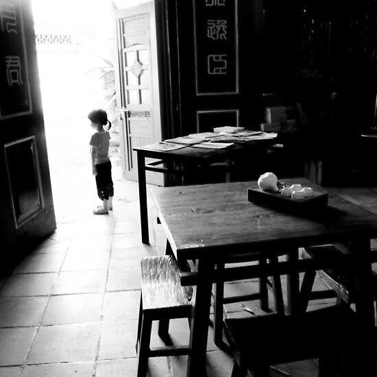 Street Photography: Girl At Door by aspenrock Street Photography: Girl At Door by aspenrock