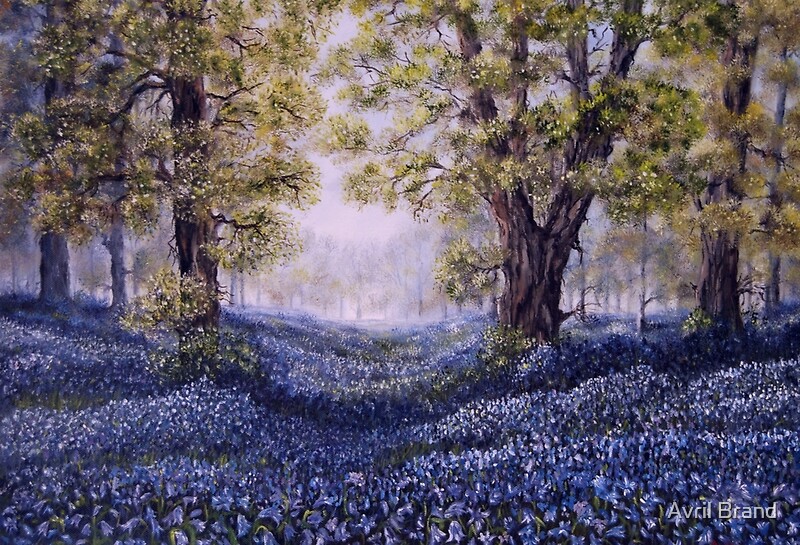 "Mary's Bluebells" - oil painting by Avril Brand