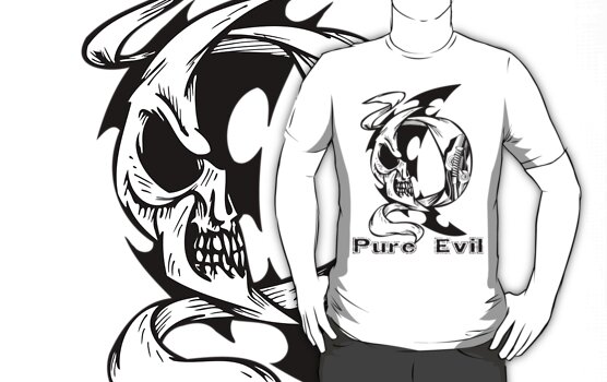 Pure Evil Tattoo T-Shirt by jay007