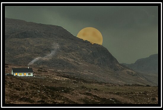 Moon behind the hill. Co Kerry." Fine Art Print by John Walsh ... Moon behind the hill. Co Kerry." Fine Art Print by John Walsh ...