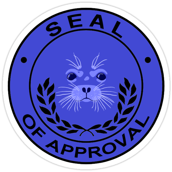 seal of approval. Sticker: Seal of Approval