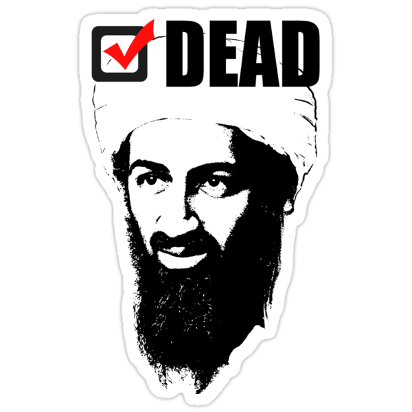 dead osama bin laden t shirt. Sticker: Osama Bin Laden Dead
