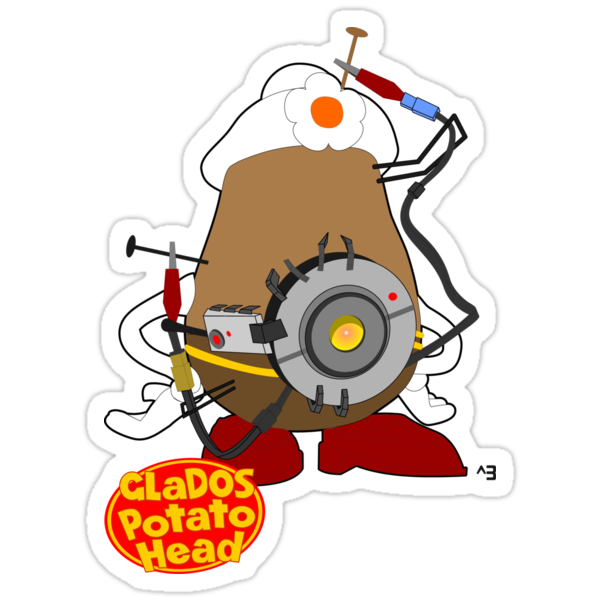 portal 2 glados potato. Sticker: GLaDOS Potato Head