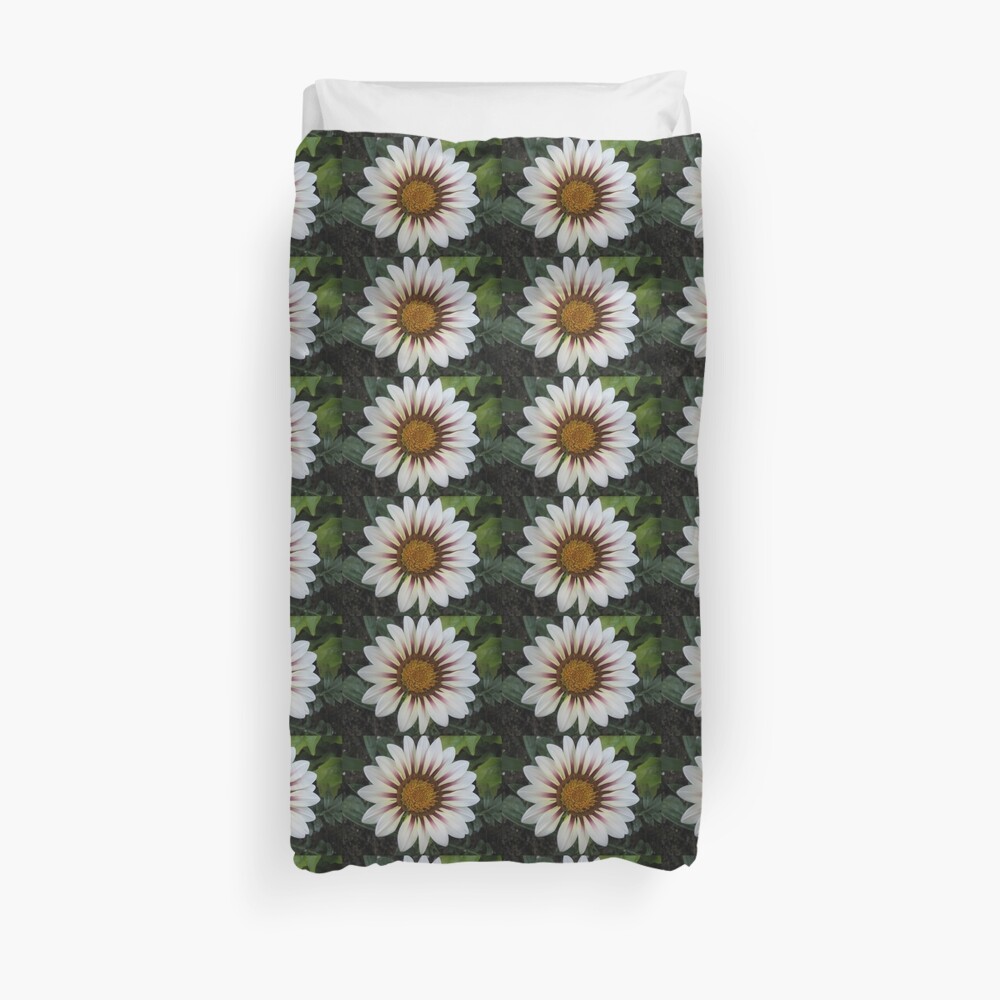 White Gazinia Duvet Cover