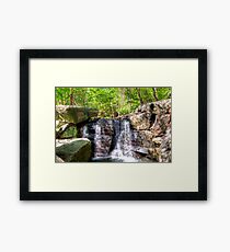 Waterfall in a Sunny Hollow Framed Print