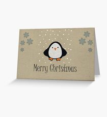Penguin Christmas card Greeting Card