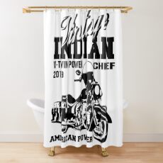 VINATGE Indian Chief Classic Motorcycles - American Power Shower Curtain