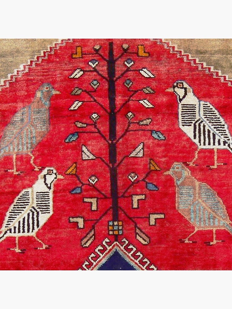 Persian Floral Rug With Several Birds Probably Quail by bragova
