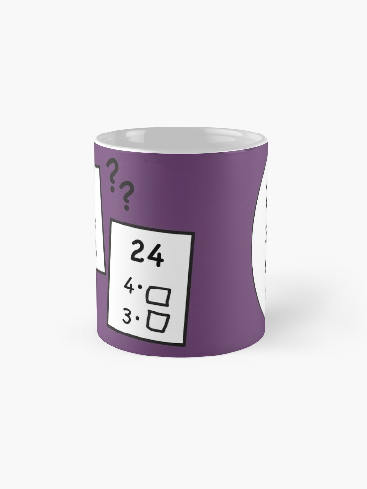 Alternate view of Difficult 1x1 tasks by the way, today the 24 - cocoa with brains - learning with fun Mug