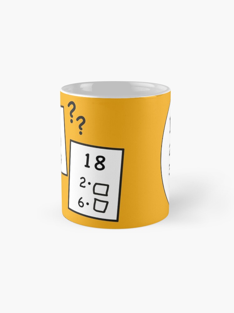 Alternate view of Difficult 1x1 tasks by the way, today the 18 - cocoa with brains - learning with fun Mug