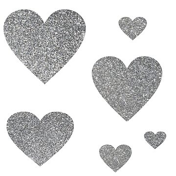 silver glitter hearts Sticker for Sale by chricket