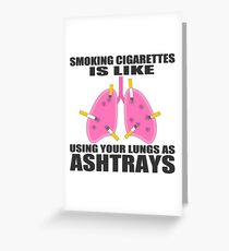 Ashtray lungs Greeting Card