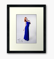 Mary Kate - Blue Dress Framed Print