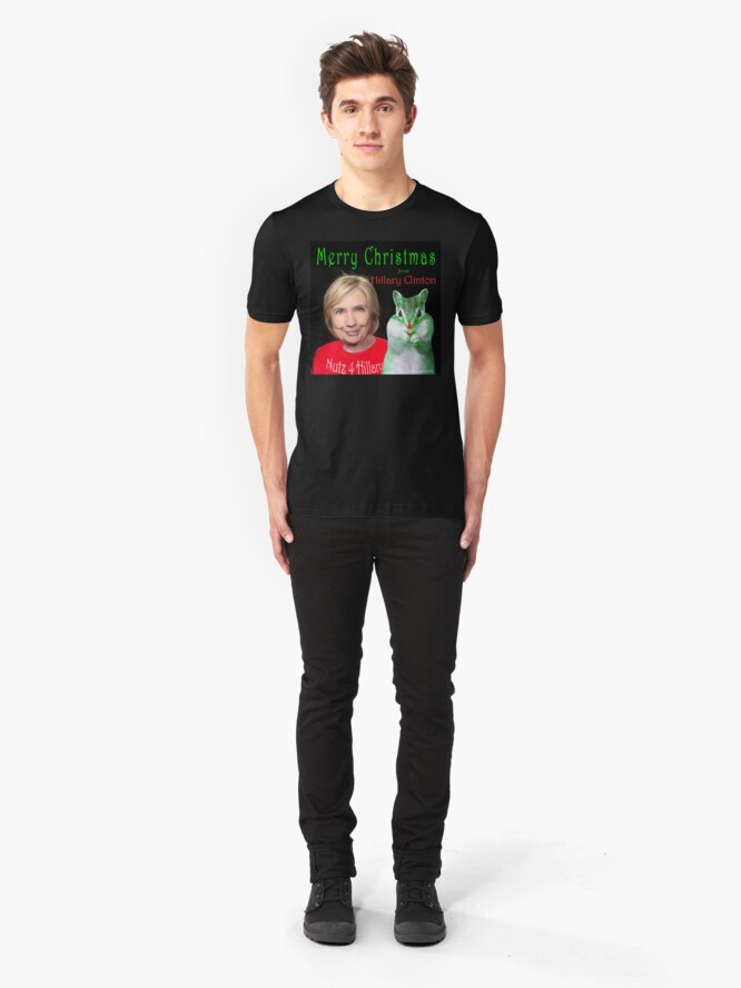 Alternate view of Nutz 4 Hillary Xmas Slim Fit T-Shirt