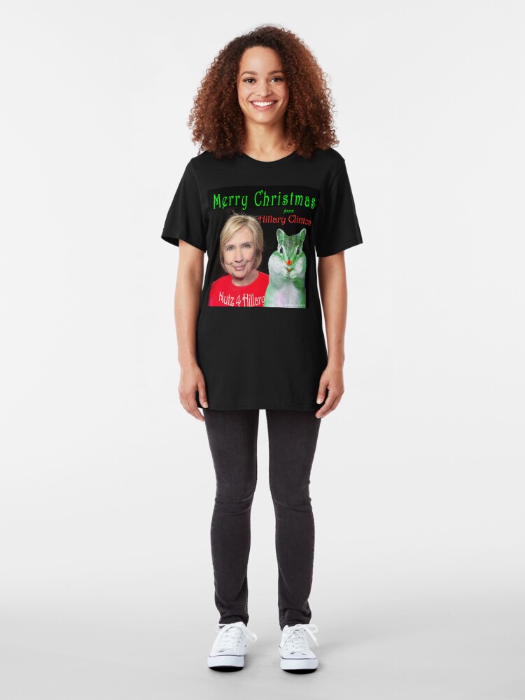 Alternate view of Nutz 4 Hillary Xmas Slim Fit T-Shirt