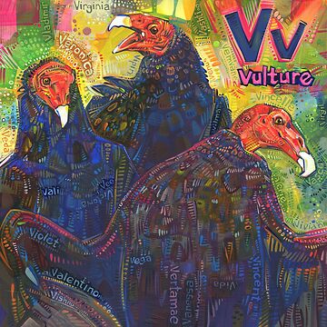 Artwork thumbnail, V Is for Vulture - 2019 by gwennpaints