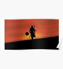 Mandalorian sunset wide Poster