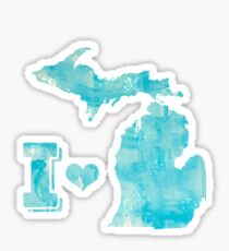 I Heart MI Sticker