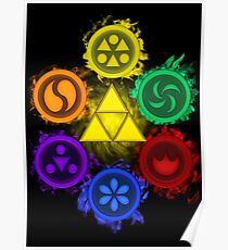 Legend of Zelda - Ocarina of Time - The 6 Sages Poster