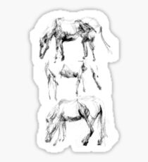 Stacked Horses Sticker