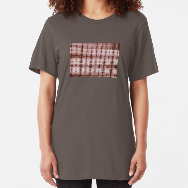 SKU553 Shibori Style - Chocolate 3 Slim Fit T-Shirt