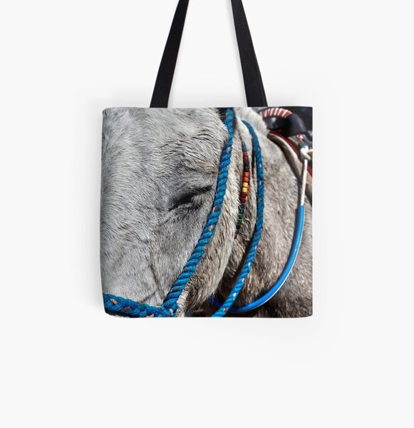 Santorini donkey All Over Print Tote Bag