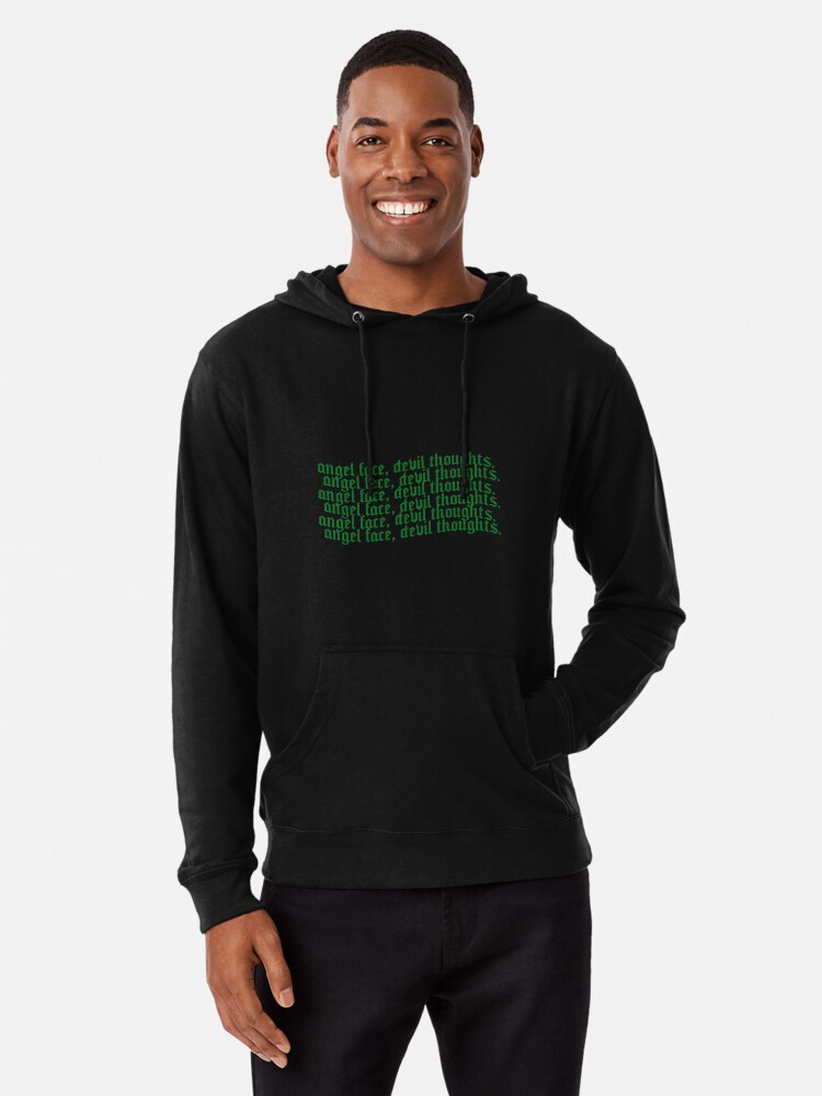 angel face devil thoughts hoodie