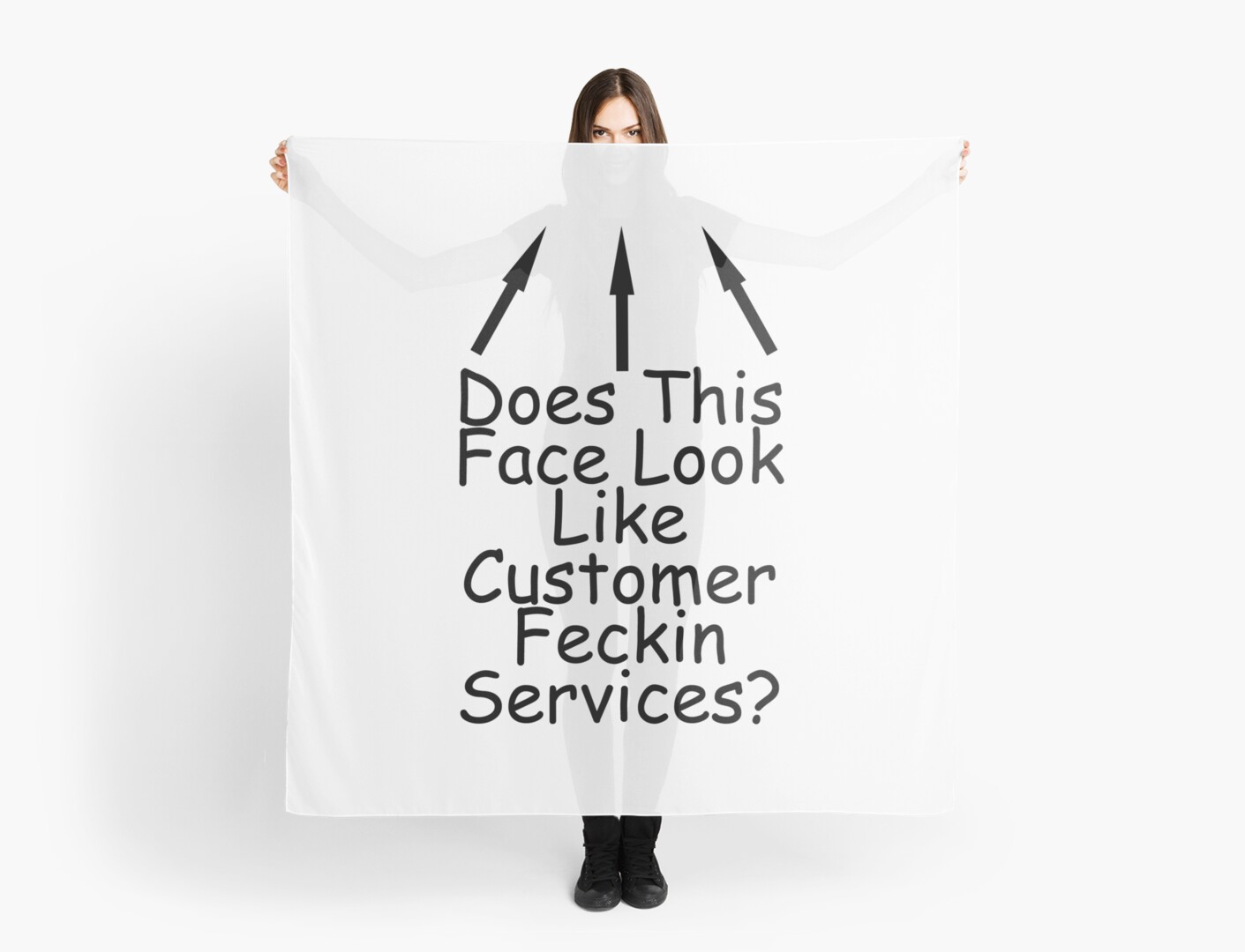 Does This Face Look Like Customer Feckin Services Scarf By