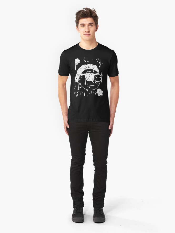 Alternate view of Dripping Evil Morty Black - rick and morty Slim Fit T-Shirt