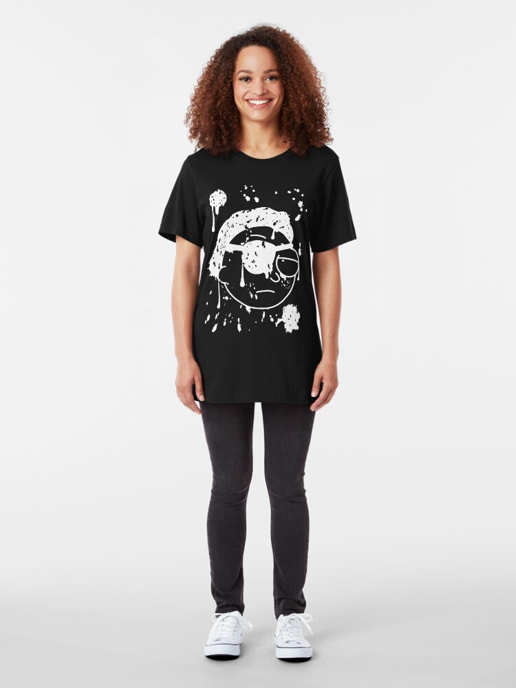 Alternate view of Dripping Evil Morty Black - rick and morty Slim Fit T-Shirt