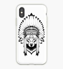 Indian Wolf Headdress iPhone Case