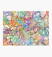London England Street Map Photographic Print
