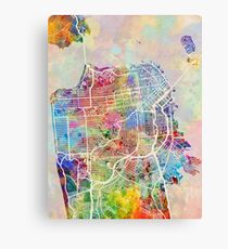 San Francisco City Street Map Canvas Print
