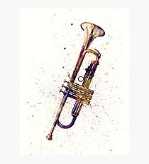 Trumpet Abstract Watercolor Photographic Print