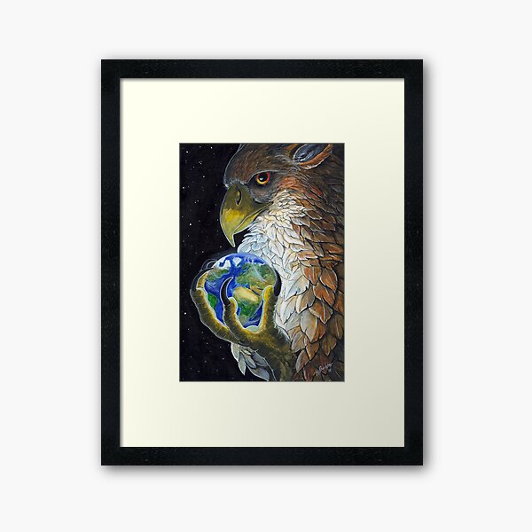 Gryphon Tarot - The World Framed Art Print
