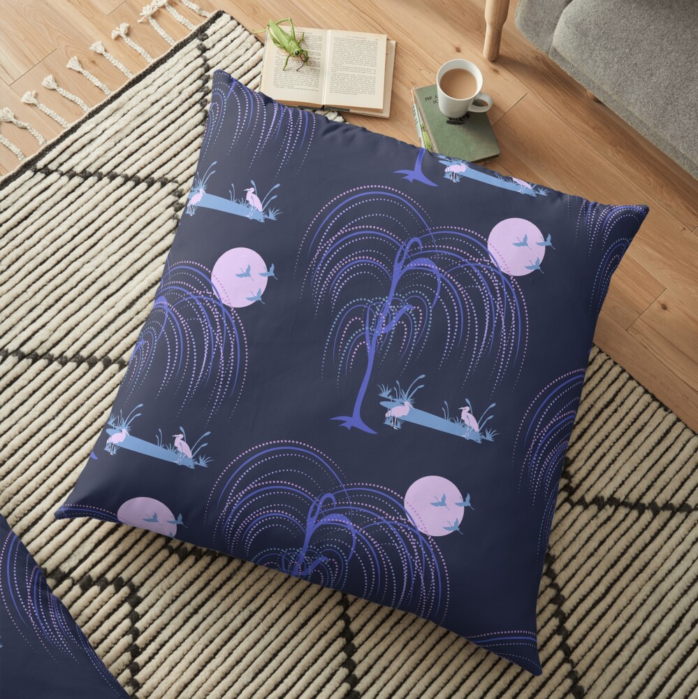 Under the cherry tree Floor Pillow