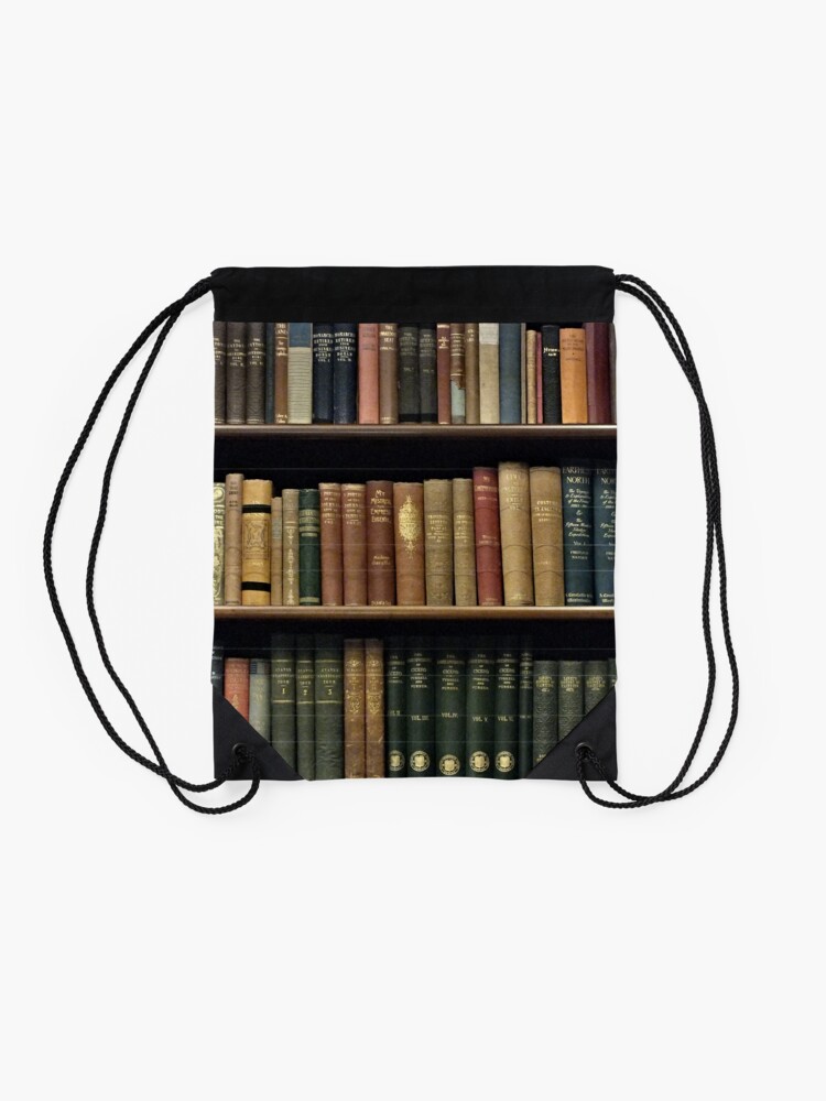 Alternate view of Endless Library (pattern) Drawstring Bag
