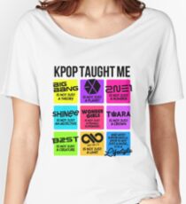 Camiseta ancha para mujer KPOP ME ENSEÑÓ