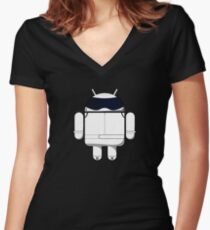 British Racing Droid Women's Fitted V-Neck T-Shirt