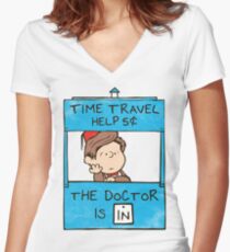 The Doctor Is In Women's Fitted V-Neck T-Shirt