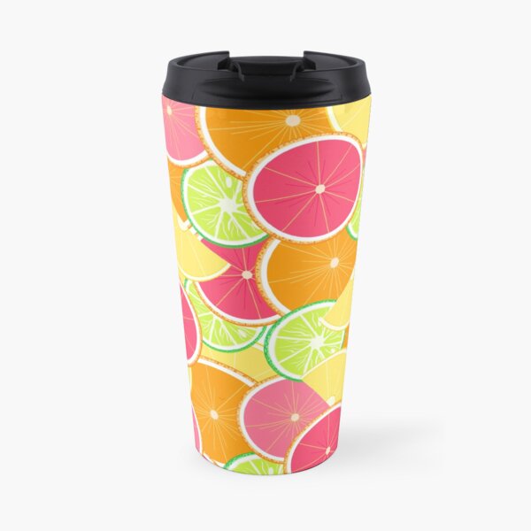 Juicy citrus slices pattern Travel Mug