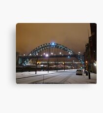 Tyne Bridge in Snow Canvas Print