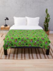 The Legend of Zelda retro gaming nostalgia characters pattern GTL8R-1 ALTTP Throw Blanket