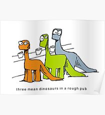 dinosaurs' night out Poster