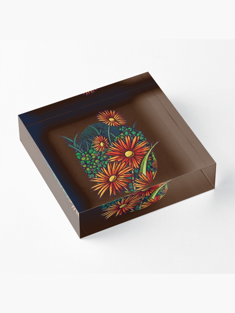 Alternate view of Wild Flowers Acrylic Block