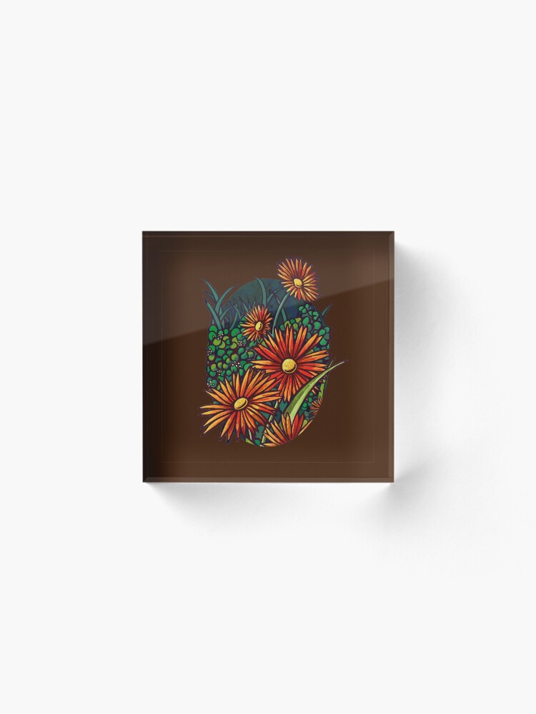 Alternate view of Wild Flowers Acrylic Block